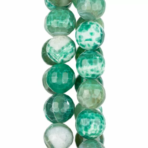 Agate Feu Vert Emeraude Facette 16mm