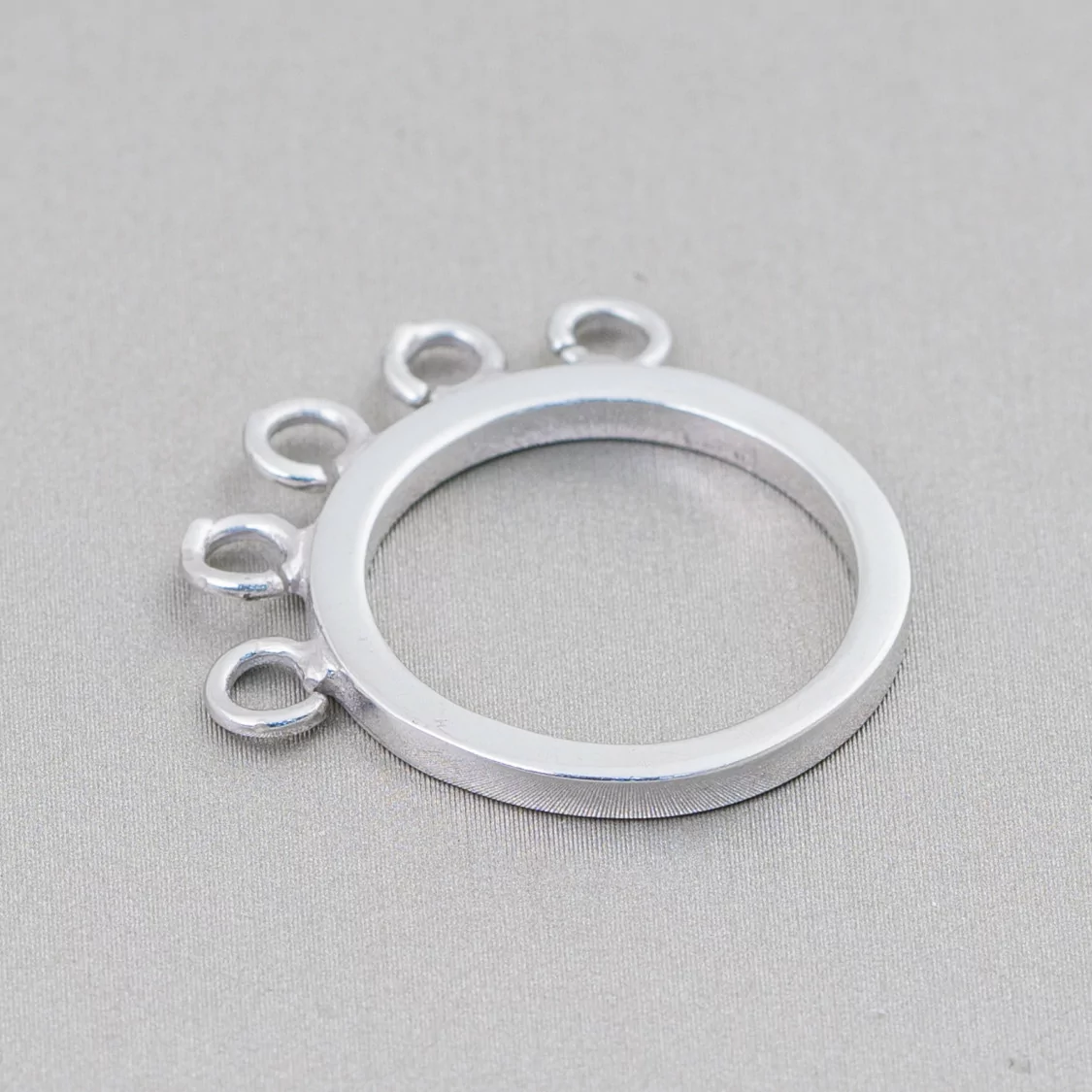 Base Per Anelli Di Argento 925 Con 5 Anellini 20x25mm 2pz-CHIUSURE | Worldofjewel.com