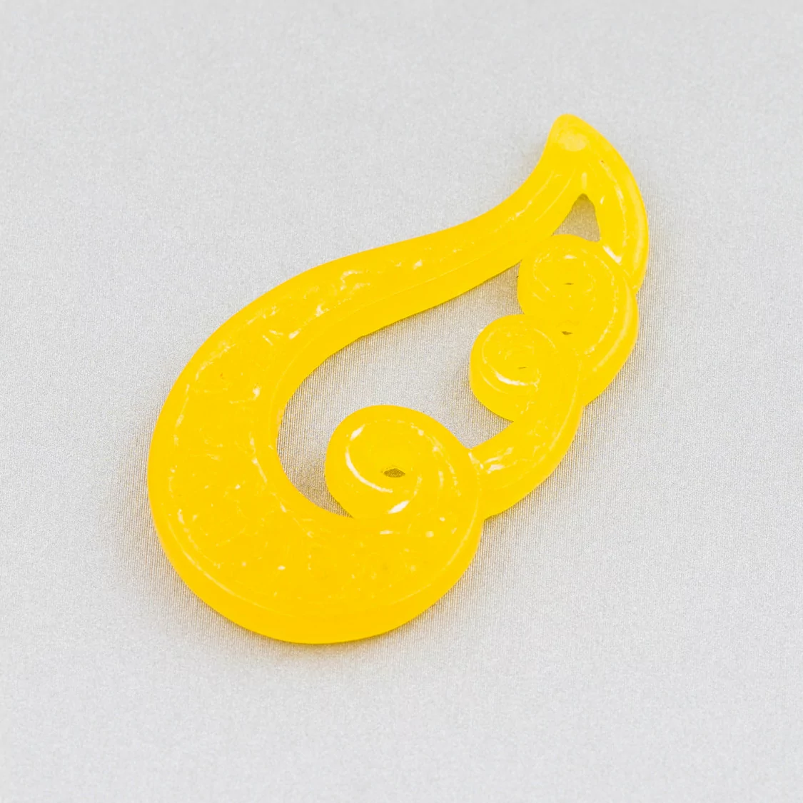 Componente Di Giada Burma Inciso Piastra 2pz 27x50mm Giallo-COMPONENTI DI GIADA BURMA | Worldofjewel.com