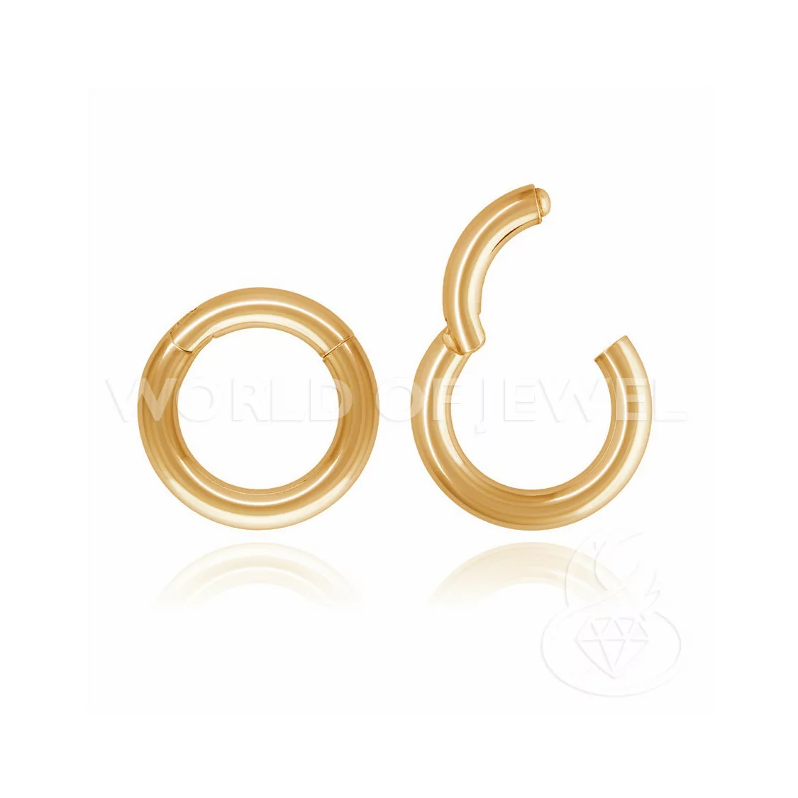 Chiusura Di Argento 925 Gancio A Ciambella Con Chiusura Invisibile 20mm 2pz Oro Rosa-CHIUSURE DI ARGENTO | Worldofjewel.com