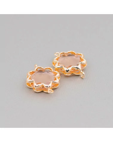 Connettore Componente Di Ottone Con Occhio Di Gatto Stella Del Mattino 16mm 8pz Champagne- STELLA DEL MATTINO | Worldofjewel.com