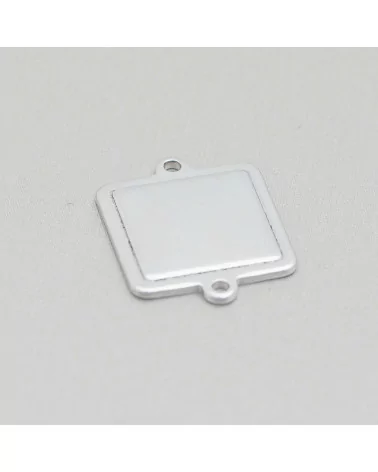 Componente Di Acciaio Quadrato 17x22mm 70pz-CONNETTORI LISCI | Worldofjewel.com