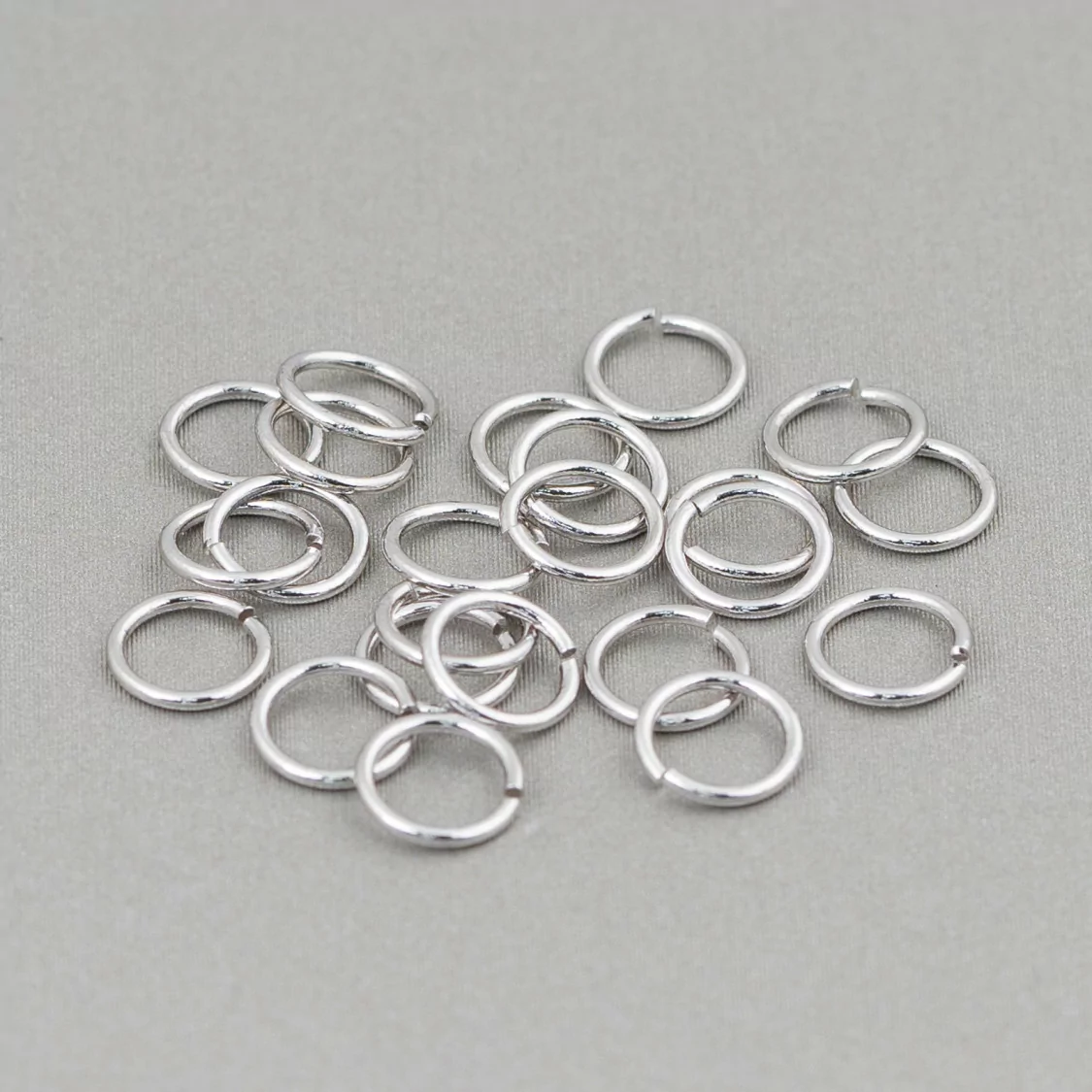 Contromaglia Anellini Di Argento 925 Aperti 7mm Filo 0,8mm 5gr Rodiato-ANELLINI APERTI | Worldofjewel.com