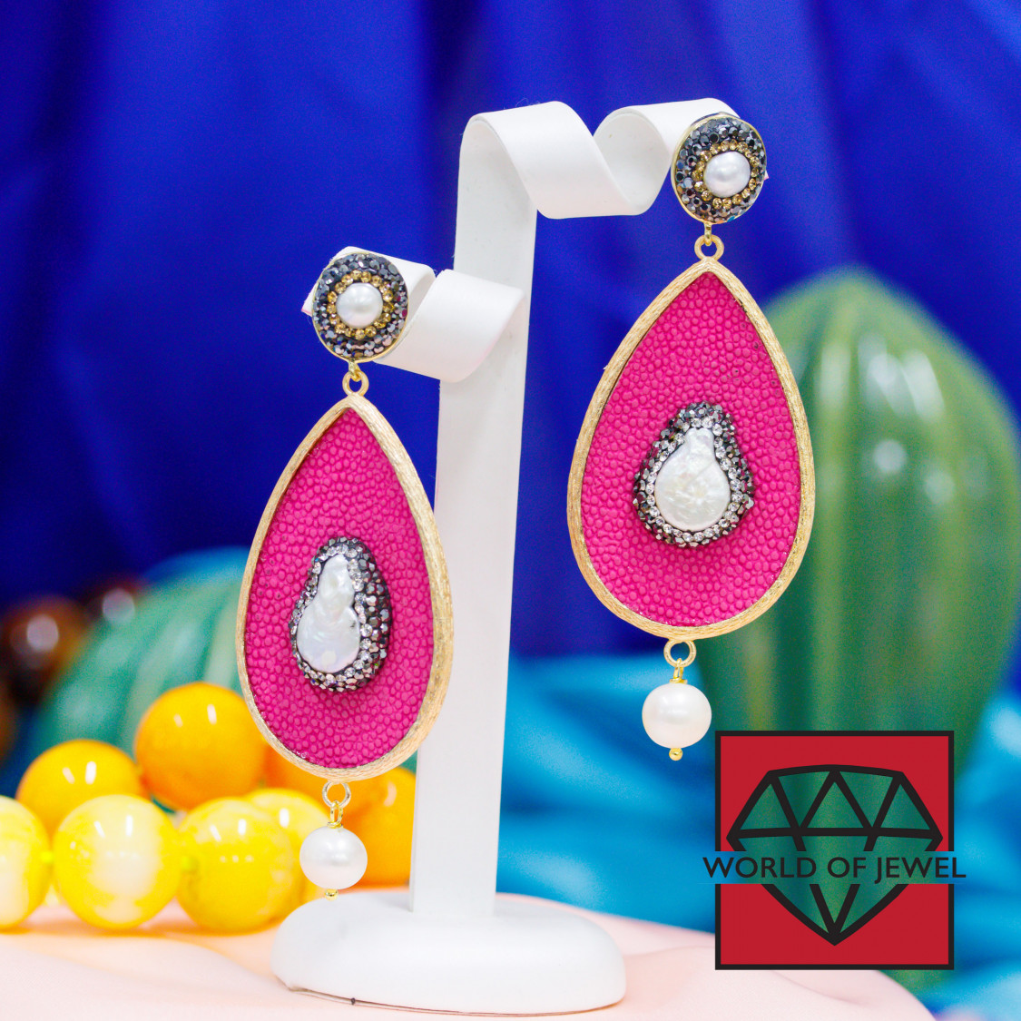 Fuchsia hot sale stud earrings