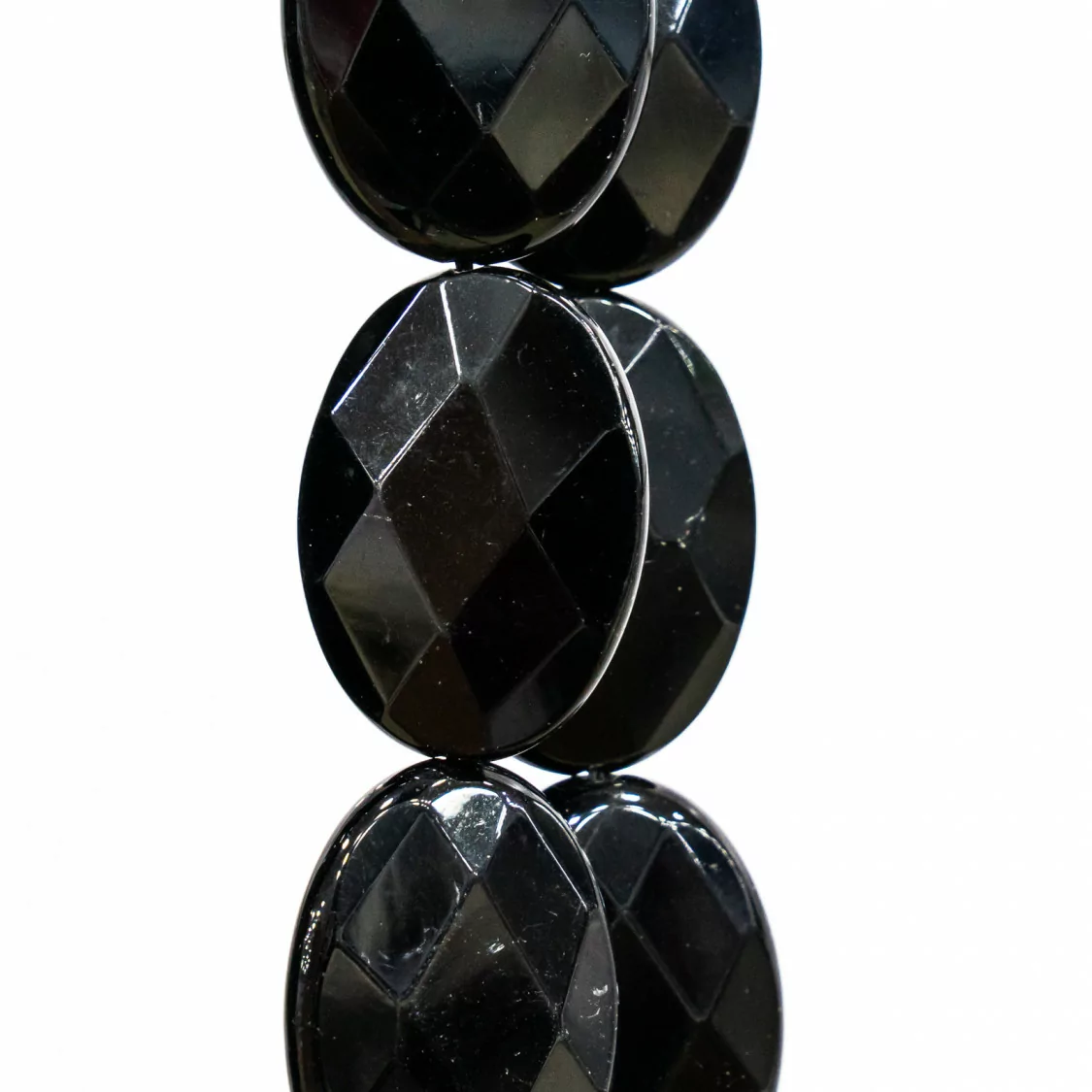 Cristallo Nero Ovale Piatto Sfaccettato 12x16mm-CRISTALLO NERO | Worldofjewel.com