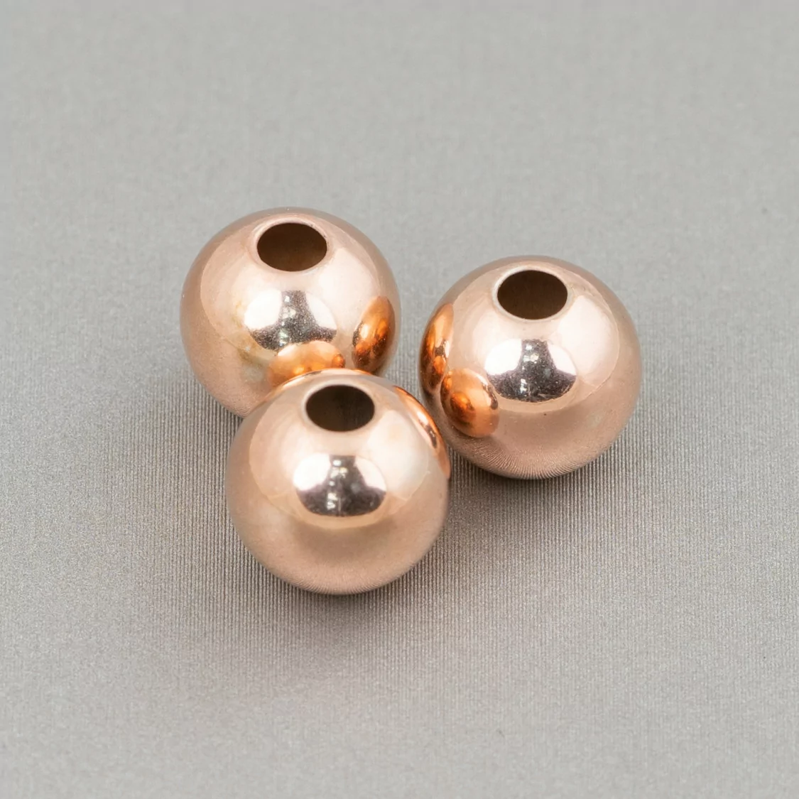 Distanziatore Palline Di Argento 925 SuperLeggere 8mm Foro 2mm Oro Rosa 20pz-PALLINE LISCE | Worldofjewel.com