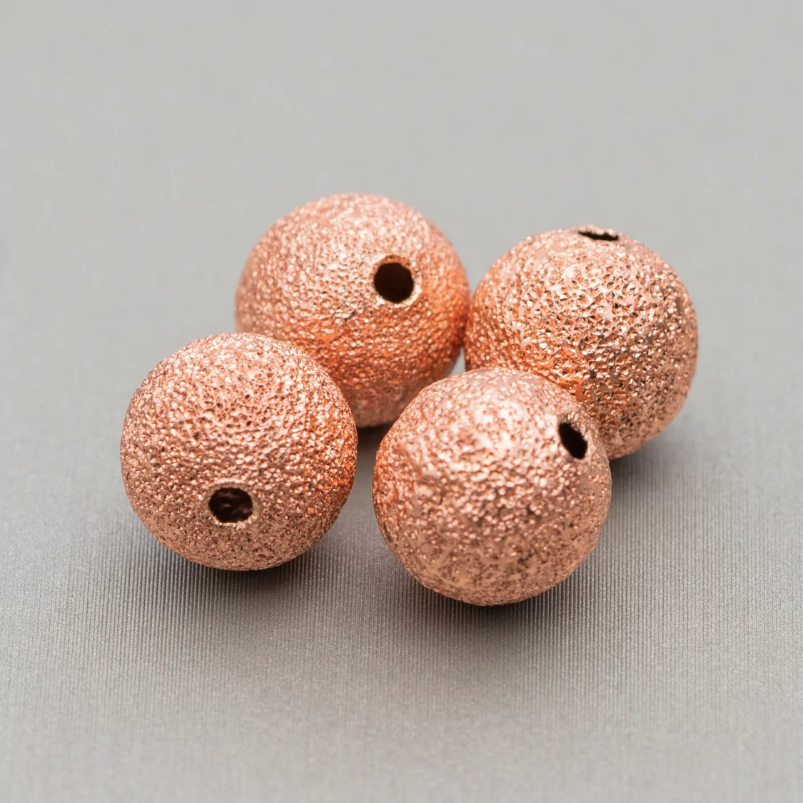 Distanziatore Palline Di Ottone Satinate 6mm 80gr 320pz Oro Rosa-PALLINE VARIE | Worldofjewel.com