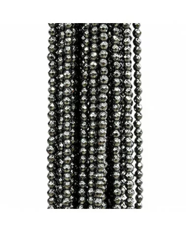 Ematite Naturale Perlina Tonda Sfaccettata 3mm 120cm-EMATITE NATURALE | Worldofjewel.com