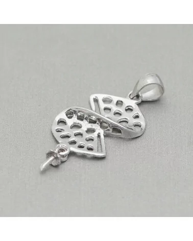 Gancio Per Pendente Di Argento 925 Girella Traforata 13x30mm 6pz-BASI PER PENDENTI | Worldofjewel.com