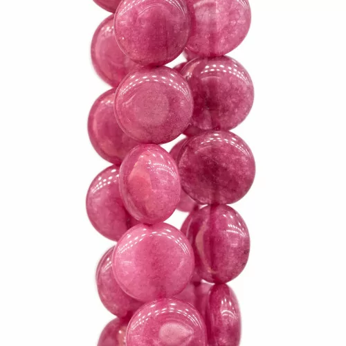 Jade Rhodochrosite Pièce Ronde Plate Lisse 20mm