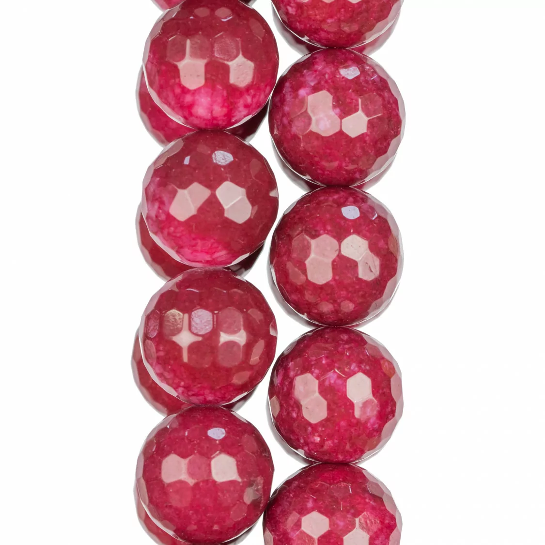 Giada Rubellite Perlina Tonda Sfaccettata 20mm Sfumato-GIADA RUBELLITE | Worldofjewel.com