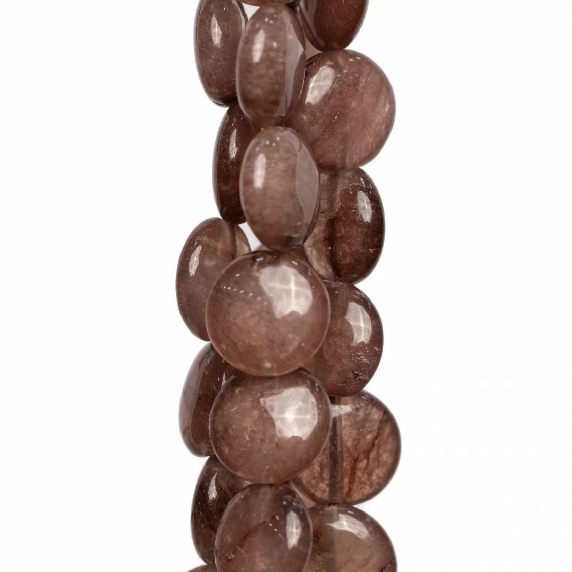 Giada Sabbia Tondo Liscio Piatto Liscio Coin 15mm-GIADA MARRONE | Worldofjewel.com