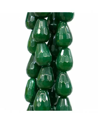 Giada Smeraldite Gocce Briolette Sfaccettate 10x14mm-GIADA SMERALDITE | Worldofjewel.com