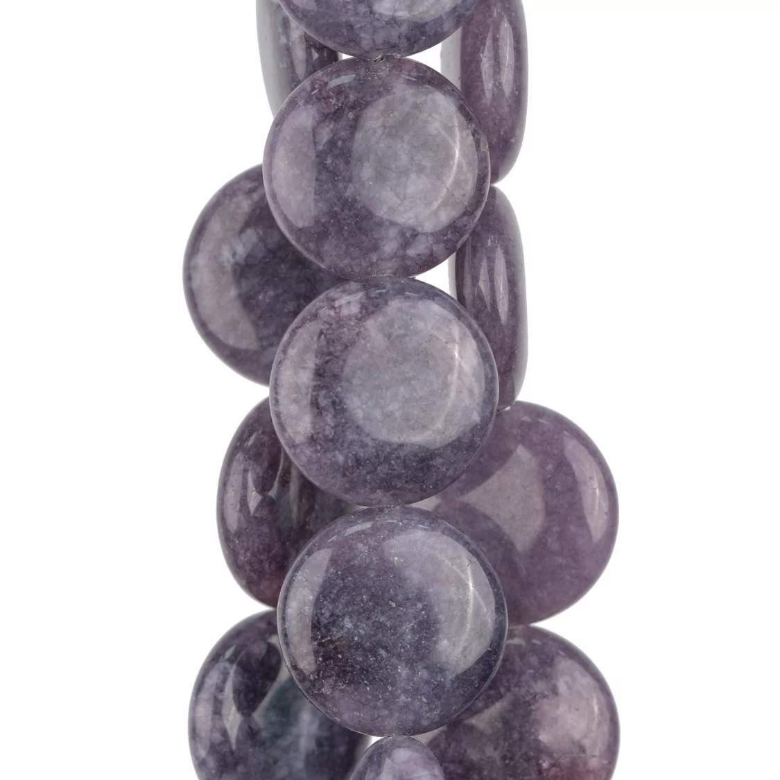 Giada Viola Chiaro Tondo Liscio Piatto Liscio Coin 20mm-GIADA VIOLA | Worldofjewel.com