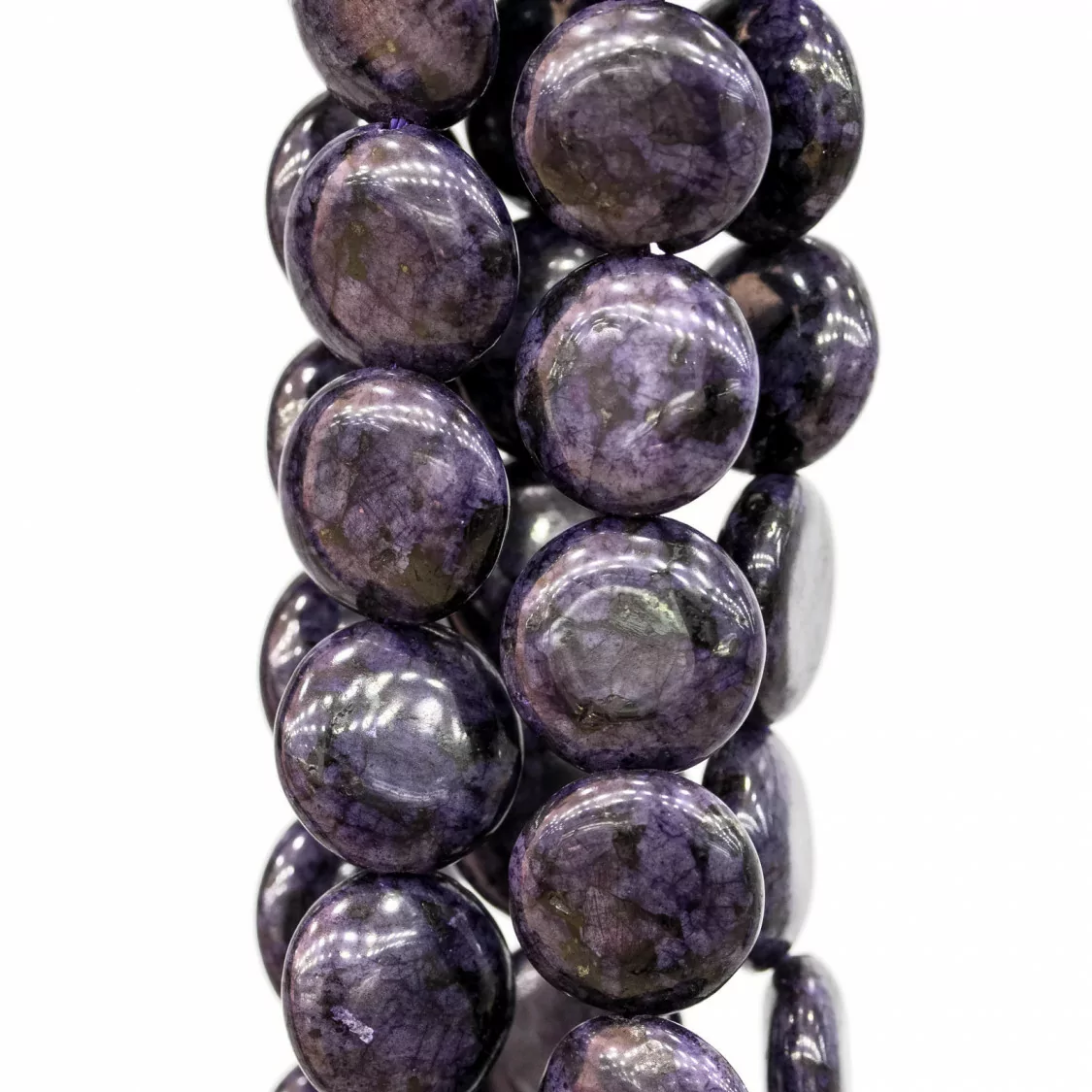 Giada Viola Tondo Piatto Liscio Coin 15mm-GIADA VIOLA | Worldofjewel.com