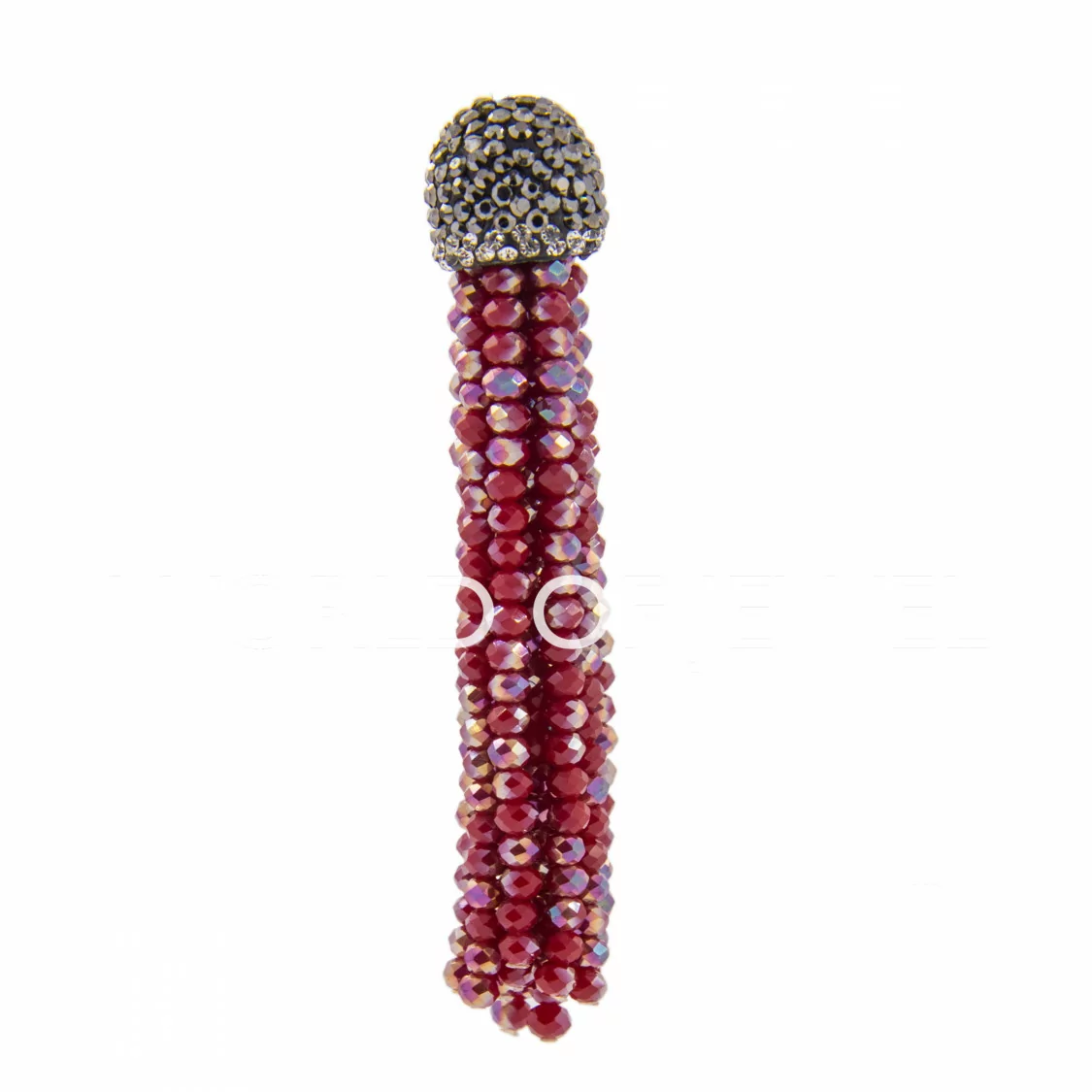 Nappine Di Cristalli Con Coppetta Di Marcasite 14x75mm 2pz Rosso AB-CIONDOLI DI PIETRE DURE | Worldofjewel.com