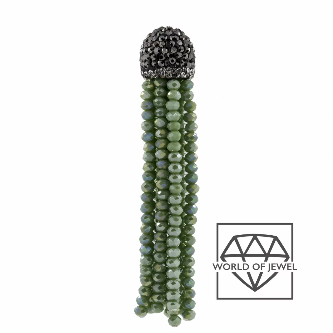 Nappine Di Cristalli Con Coppetta Di Marcasite 14x75mm 2pz Verde AB-CIONDOLI DI PIETRE DURE | Worldofjewel.com