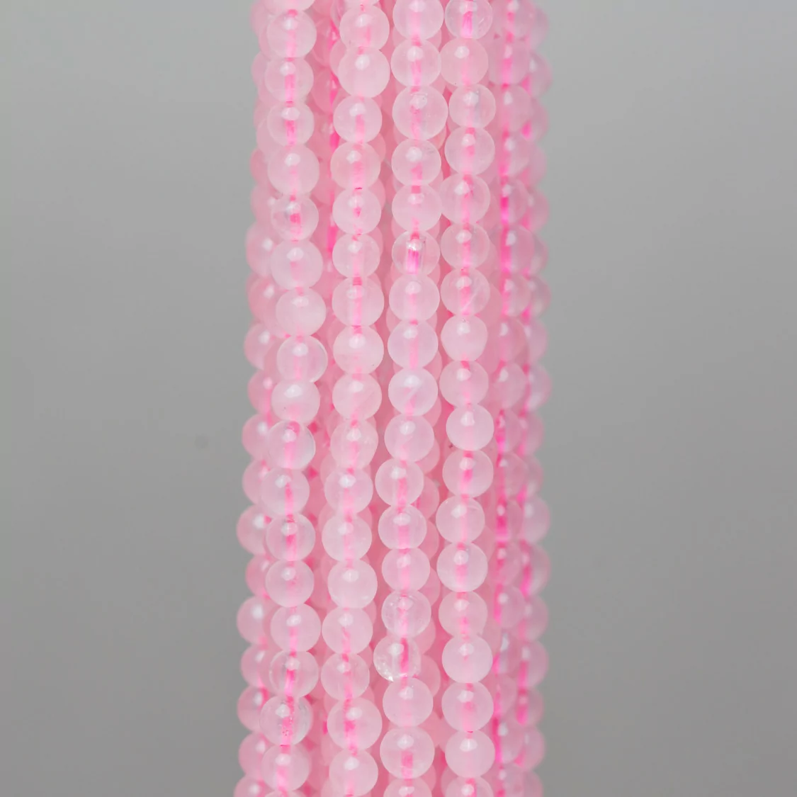 Quarzo Rosa Tondo Liscio 3mm Filo da 80cm 5 Collane-QUARZO ROSA | Worldofjewel.com