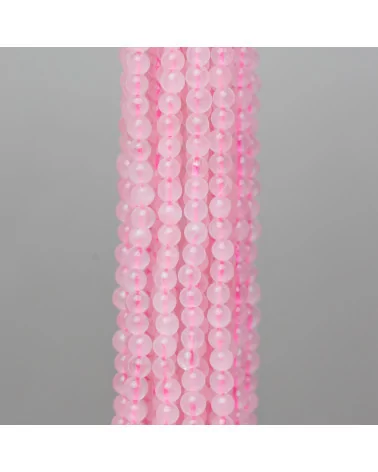 Quarzo Rosa Tondo Liscio 3mm Filo da 80cm 5 Collane-QUARZO ROSA | Worldofjewel.com