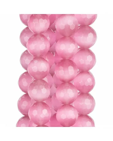 Occhio Di Gatto Rosa Perlina Tonda Sfaccettata 16mm-ROSA | Worldofjewel.com