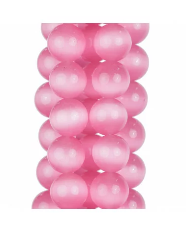 Occhio Di Gatto Rosa Tondo Liscio 14mm-ROSA | Worldofjewel.com