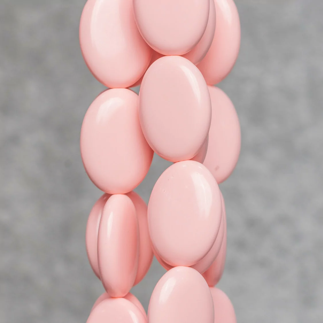 Pasta di Corallo Rosa Chiaro Ovale Piatto Liscio 13x18mm-PASTA DI CORALLO ROSA | Worldofjewel.com