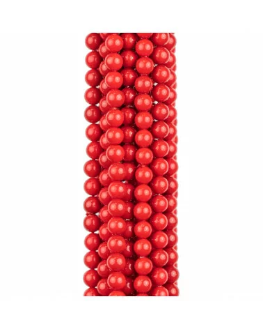 Perle di Maiorca Rosso Tondo Liscio 6mm-PERLE ROSSE | Worldofjewel.com