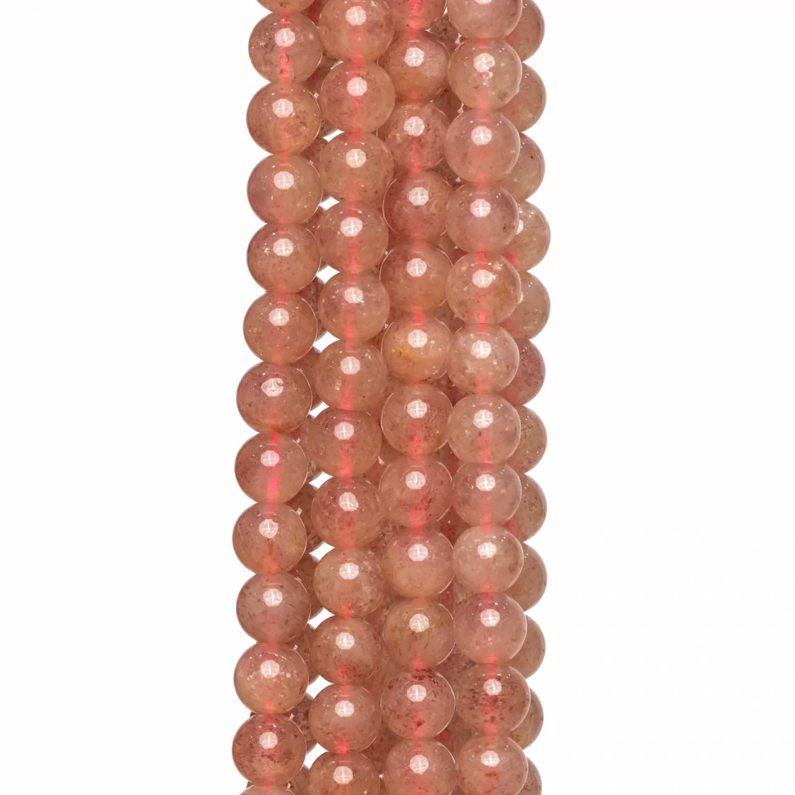 Strawberry Quartz - Quarzo Fragola Chiaro Tondo Liscio 5mm-QUARZO FRAGOLA | Worldofjewel.com