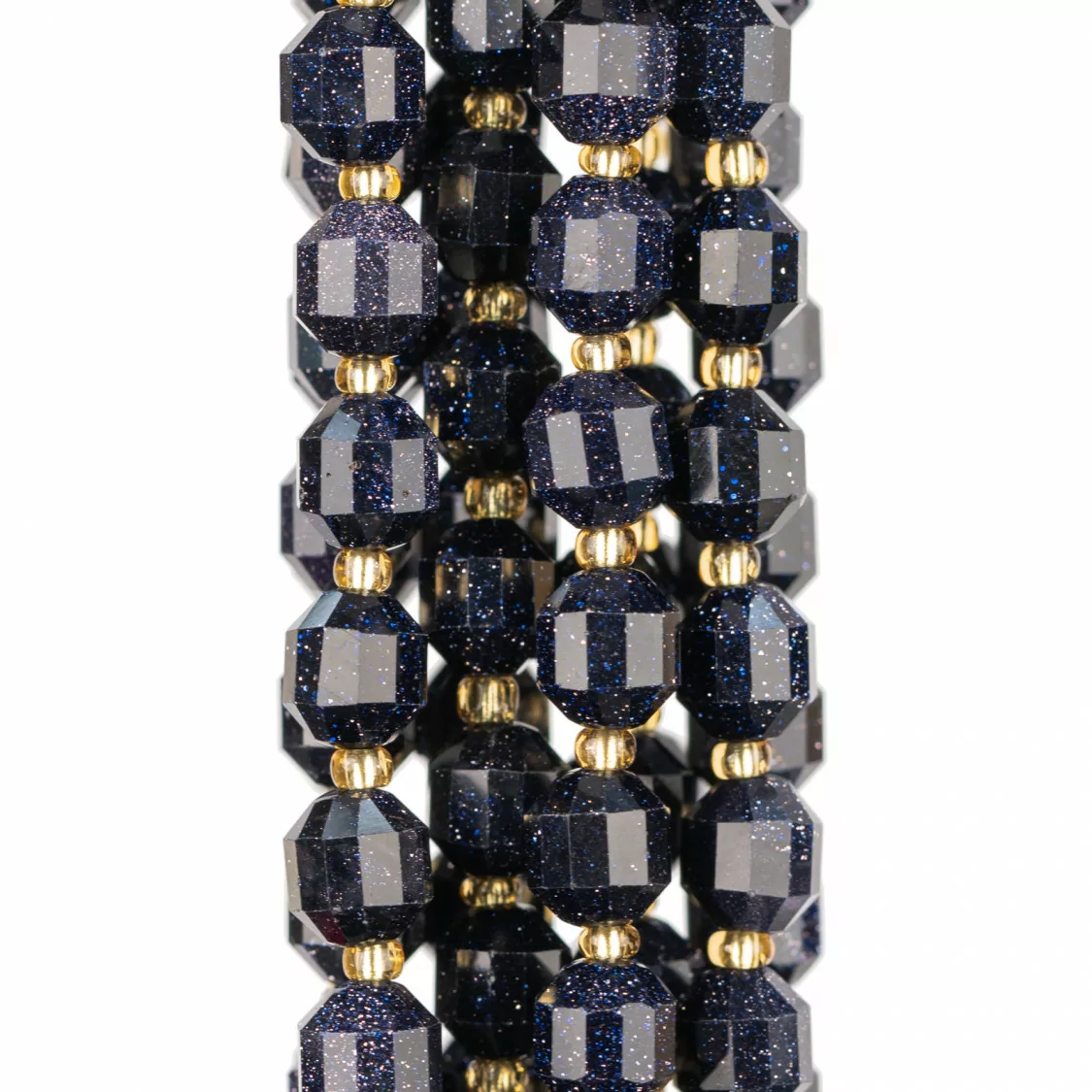 Pietra Del Sole Blu Ball Taglio Cilindrico Sfaccettato 7x8mm-PIETRA DEL SOLE BLU | Worldofjewel.com