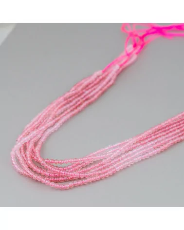 Strawberry Quartz - Quarzo Fragola Tondo Liscio Gradiente 4mm-QUARZO FRAGOLA | Worldofjewel.com