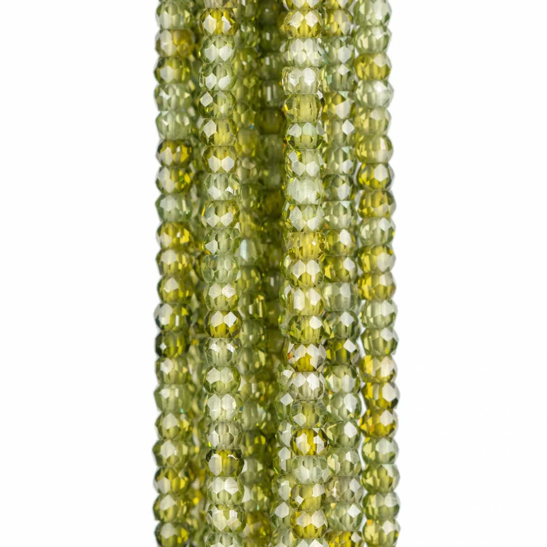 Zirconi Naturali Rondelle Sfaccettate 2,5-3mm Peridoto-ZIRCONI | Worldofjewel.com