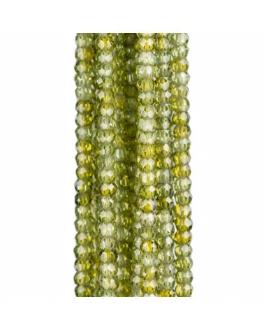 Zirconi Naturali Rondelle Sfaccettate 2,5-3mm Peridoto-ZIRCONI | Worldofjewel.com