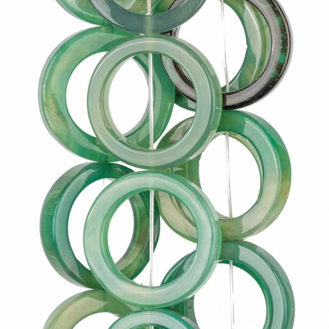 Agata Piatto Forato Tondo 35-38mm Verde-AGATA VERDE | Worldofjewel.com