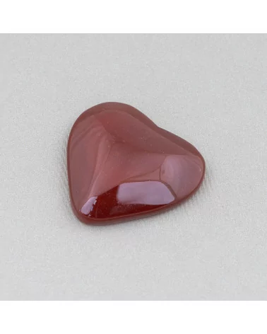 Componente Cabochon Grande Cuore 30mm 3pz Agata Rossa- CABOCHON GRANDI | Worldofjewel.com