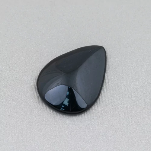 Big Drop Cabochon Componente 20x30mm 4pcs Ágata negra