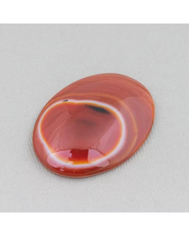 Componente Cabochon Grande Ovale 30x40mm 2pz Agata Rossa- CABOCHON GRANDI | Worldofjewel.com