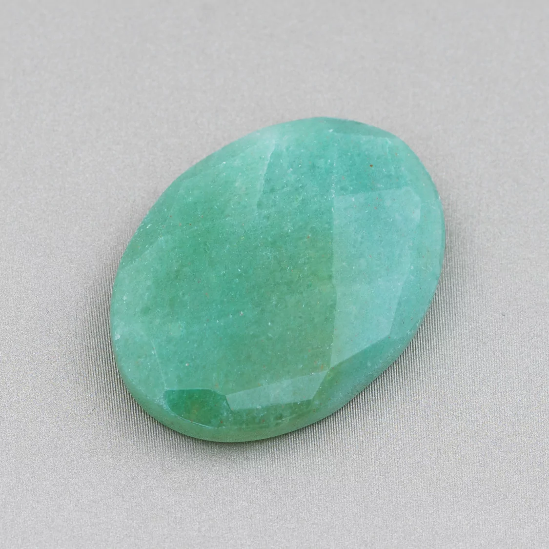 Componente Cabochon Grande Ovale Sfaccettato 30x40mm 1pz Avventurina Verde- CABOCHON GRANDI | Worldofjewel.com