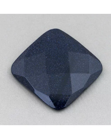 Componente Cabochon Grande Quadrato Sfaccettato 40mm 1pz Pietra Del Sole Blu- CABOCHON GRANDI | Worldofjewel.com