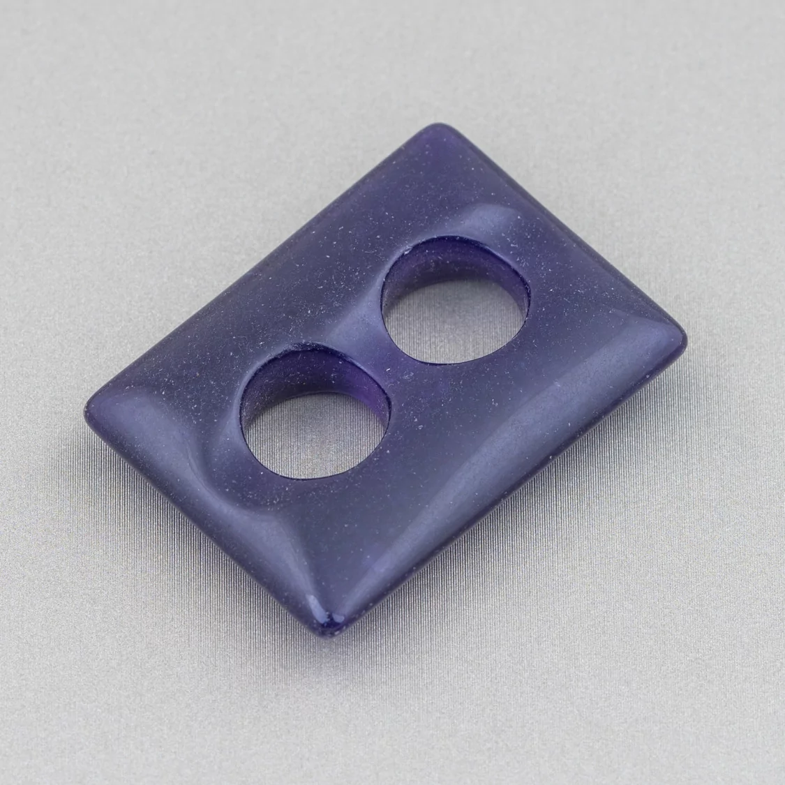 Componente Creola Rettangolo 26x35mm 3pz Giada Viola-COMPONENTI DI PIETRE DURE | Worldofjewel.com