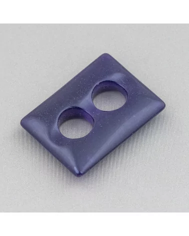 Componente Creola Rettangolo 26x35mm 3pz Giada Viola-COMPONENTI DI PIETRE DURE | Worldofjewel.com