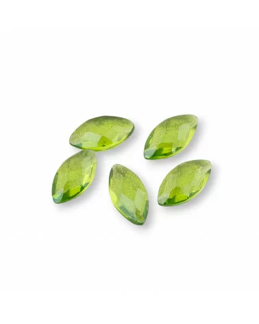 Componente Cabochon Pietra Idrotermale Peridoto Riso 6x12mm 10pz- CABOCHON TERMODIFFUSO | Worldofjewel.com