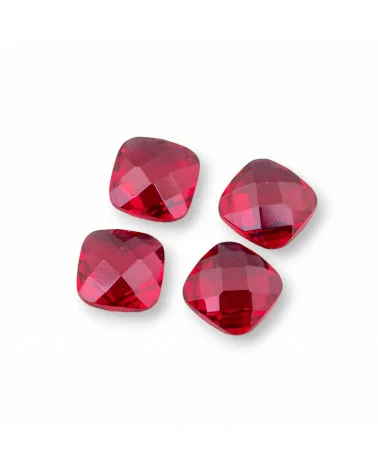 Componente Cabochon Pietra Idrotermale Ruby Quadrato 8mm 6pz- CABOCHON TERMODIFFUSO | Worldofjewel.com