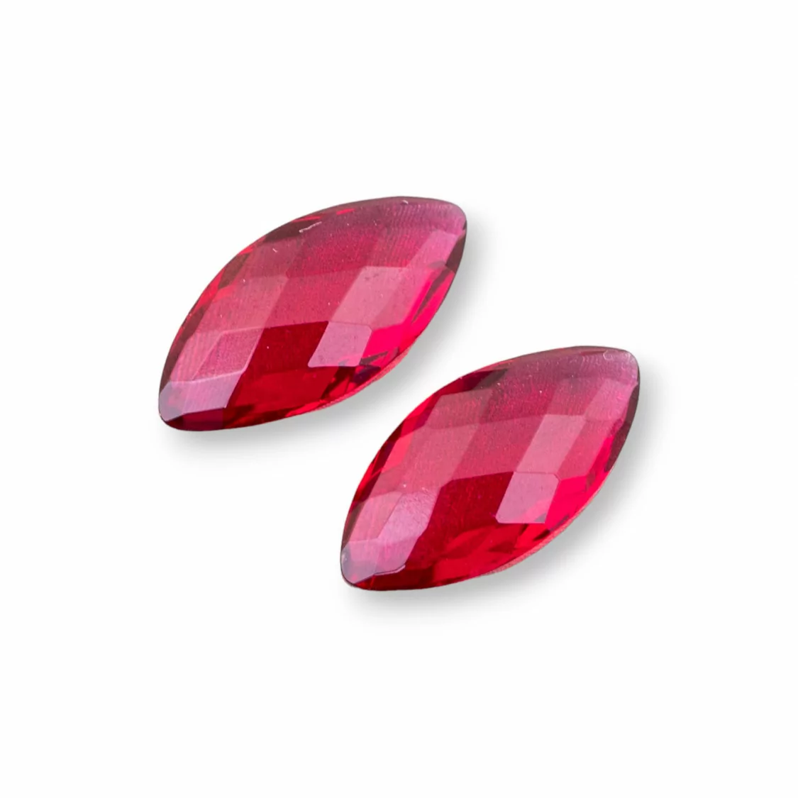 Componente Cabochon Pietra Idrotermale Ruby Riso 7x14mm 8pz- CABOCHON TERMODIFFUSO | Worldofjewel.com