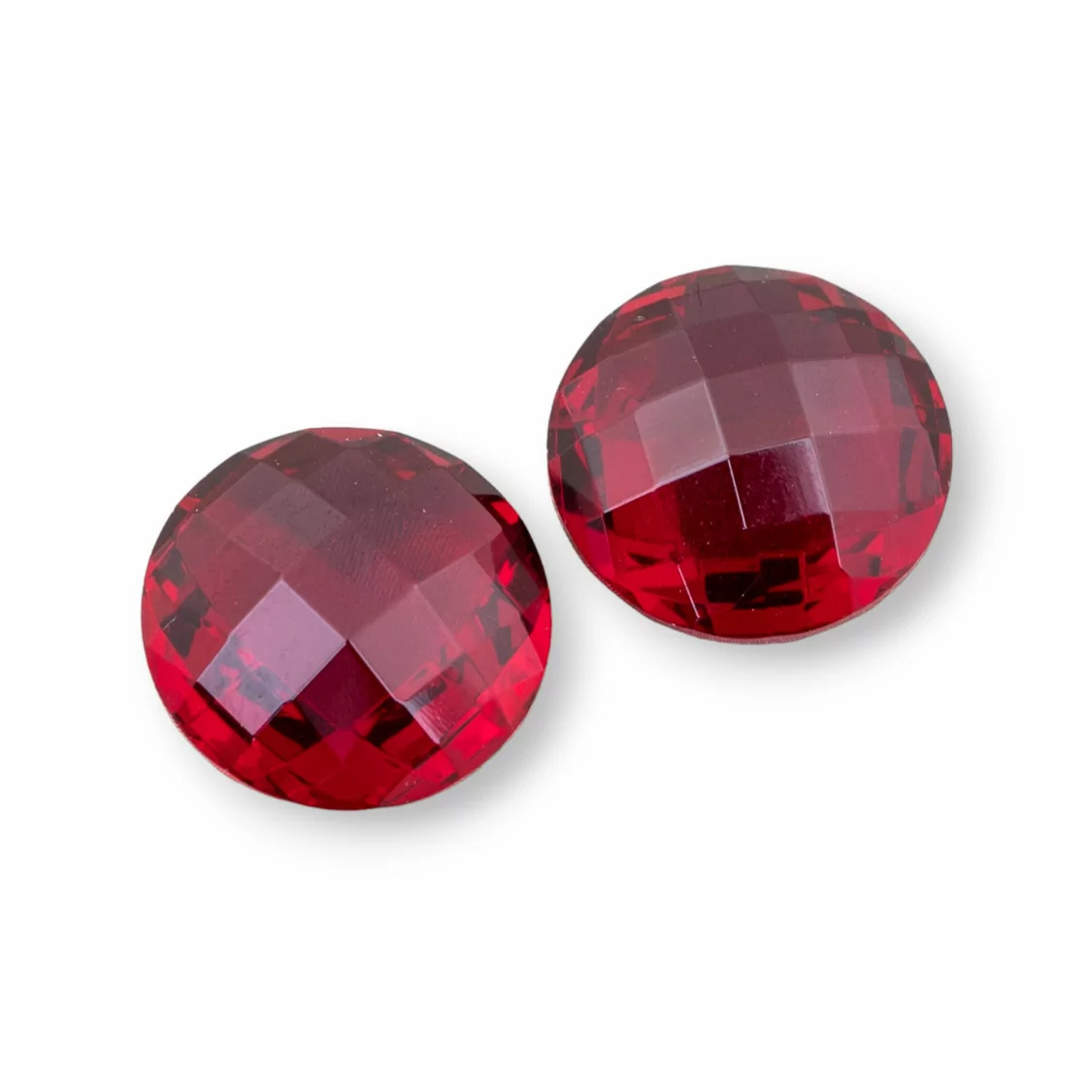 Componente Cabochon Pietra Idrotermale Ruby Tondo 10mm 4pz- CABOCHON TERMODIFFUSO | Worldofjewel.com