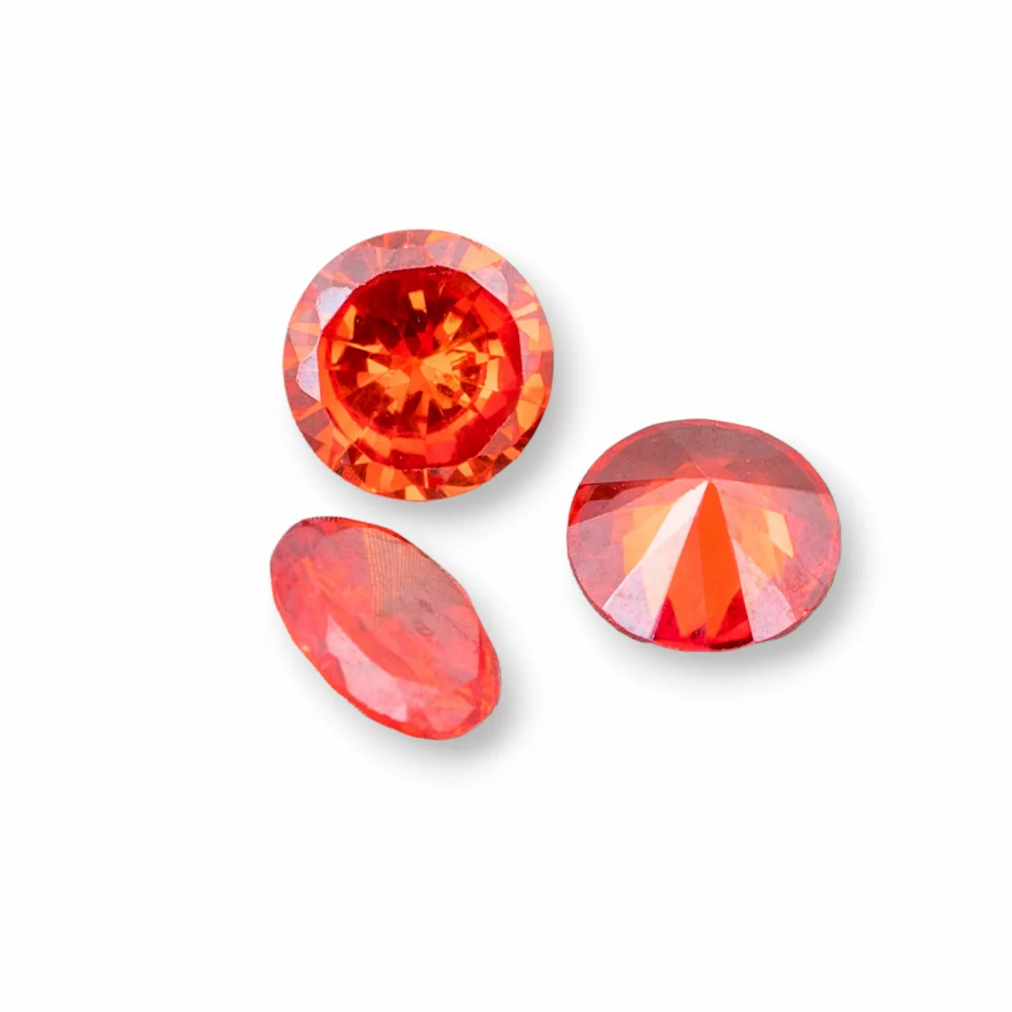 Componente Cabochon Zirconi Taglio Brillante 10x6mm 5pz Arancio- CABOCHON DI ZIRCONI | Worldofjewel.com