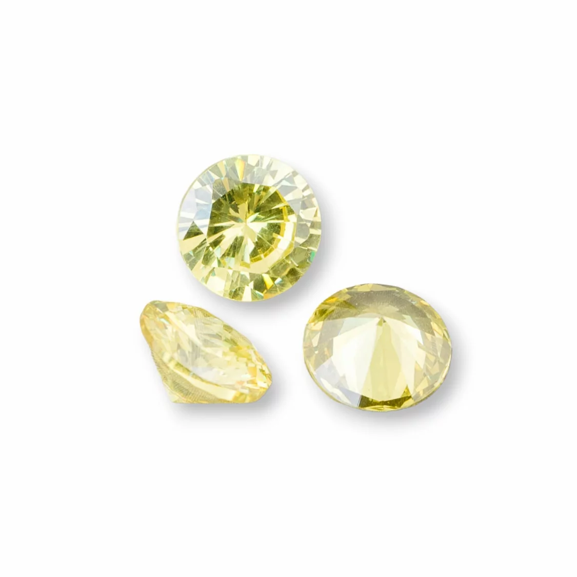 Componente Cabochon Zirconi Taglio Brillante 10x6mm 5pz Lemon- CABOCHON DI ZIRCONI | Worldofjewel.com