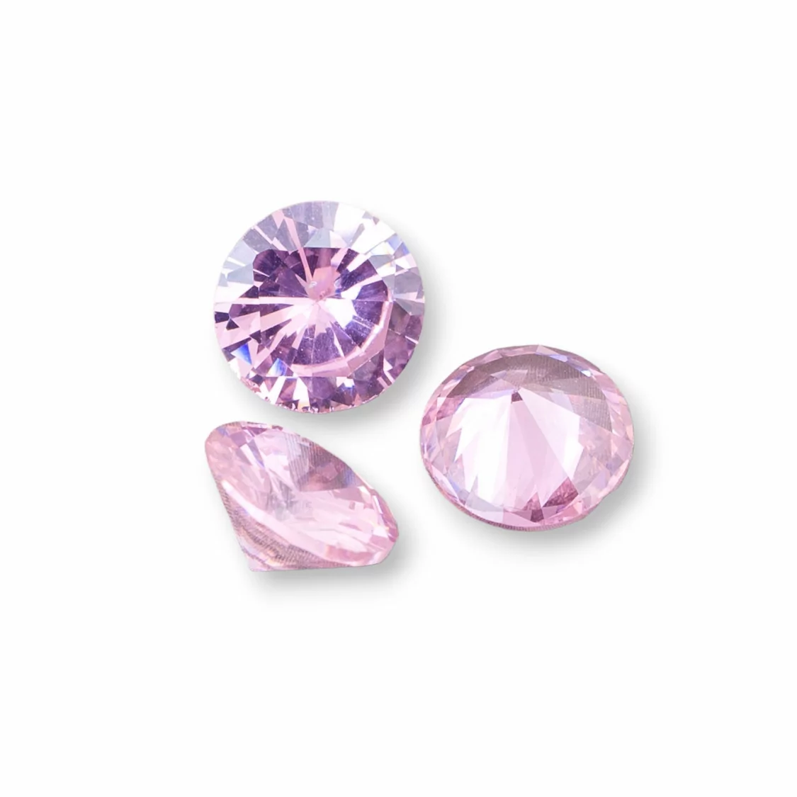 Componente Cabochon Zirconi Taglio Brillante 10x6mm 5pz Rosa- CABOCHON DI ZIRCONI | Worldofjewel.com