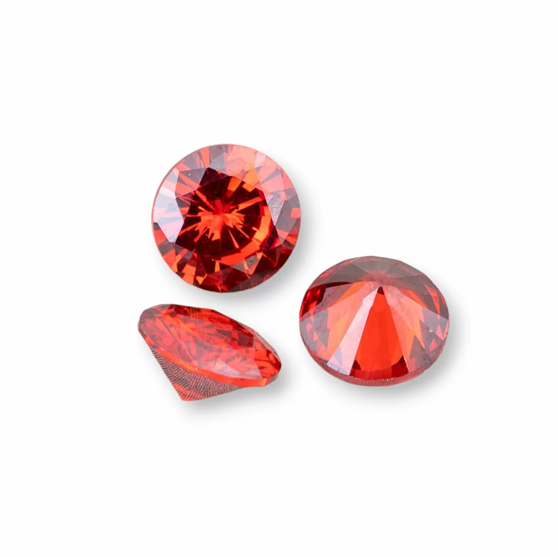 Componente Cabochon Zirconi Taglio Brillante 10x6mm 5pz Rosso- CABOCHON DI ZIRCONI | Worldofjewel.com