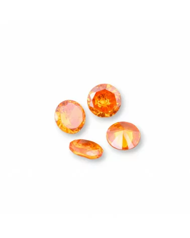 Componente Cabochon Zirconi Taglio Brillante 8x4mm 6pz Arancio- CABOCHON DI ZIRCONI | Worldofjewel.com