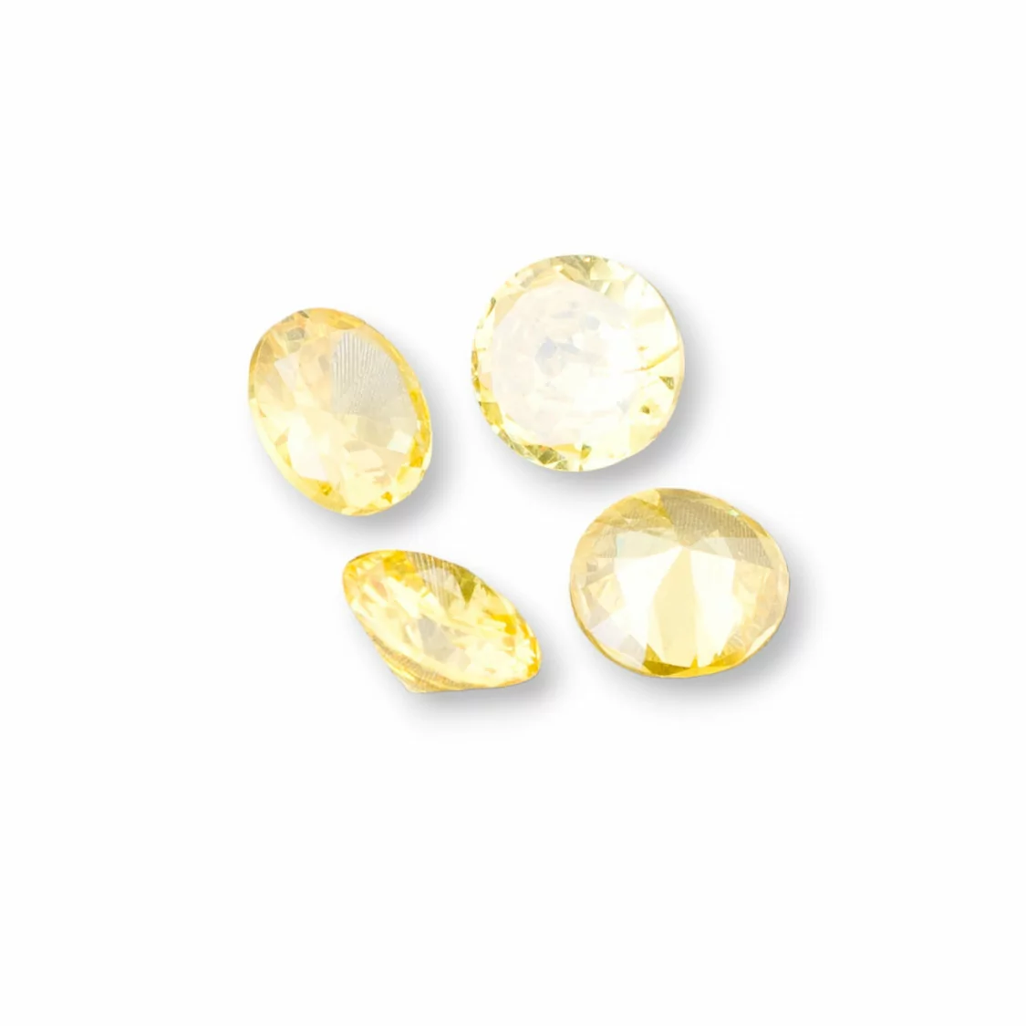 Componente Cabochon Zirconi Taglio Brillante 8x4mm 6pz Lemon- CABOCHON DI ZIRCONI | Worldofjewel.com